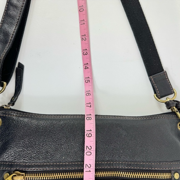 Fossil Shoulder Bag Sasha Black Pebbled Leather Crossbody Bag - Picture 16 of 16